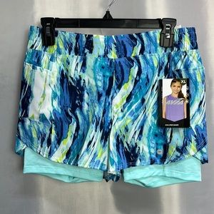 AVIA girls shorts. 2fer shorts